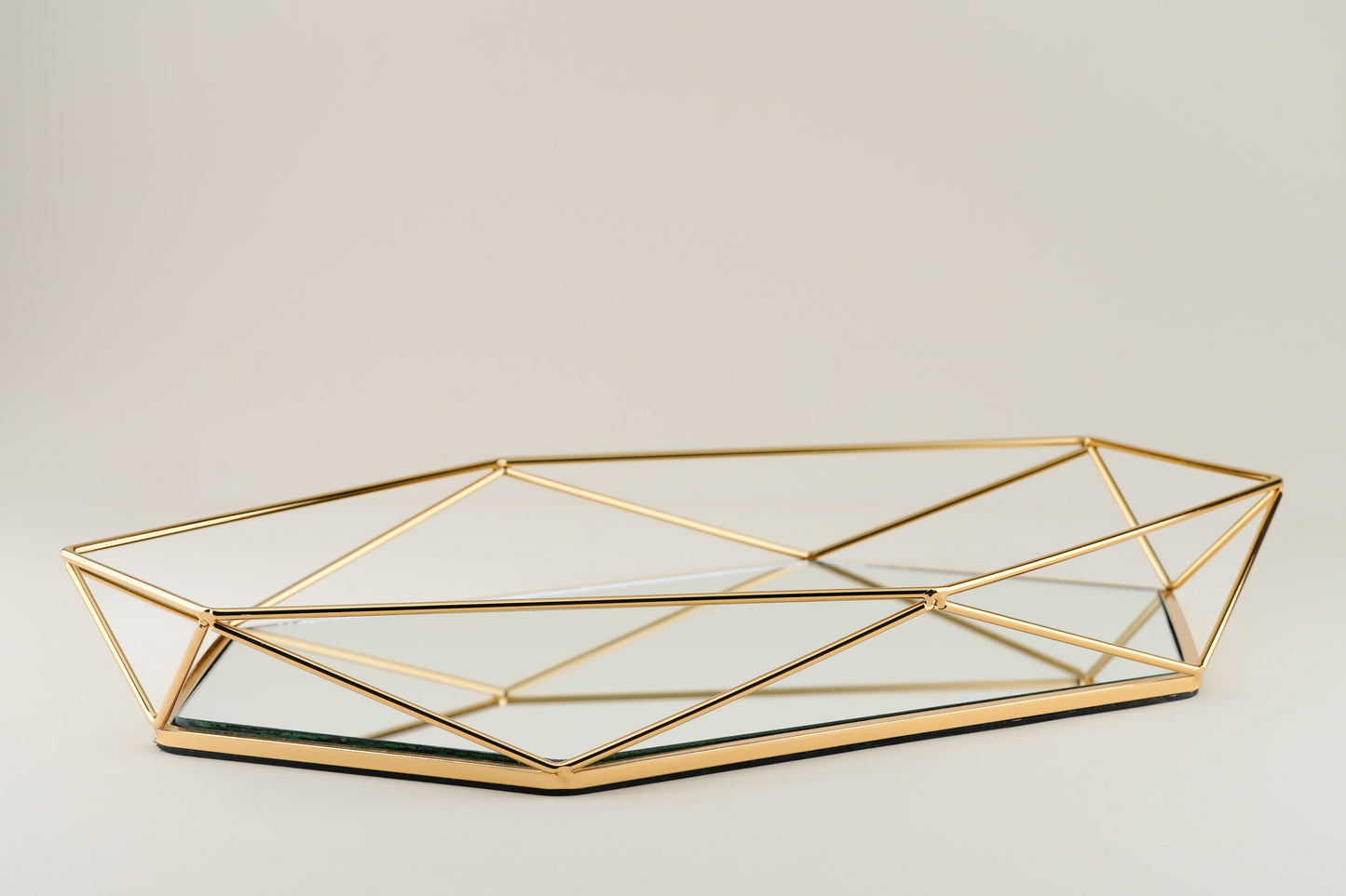 Golden Geometric Tray