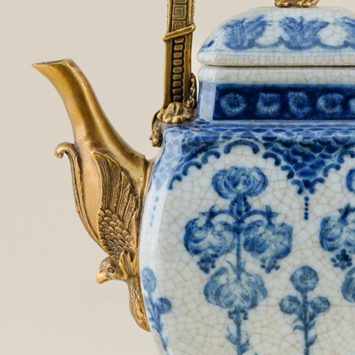 Blue and White Porcelain Tea pot