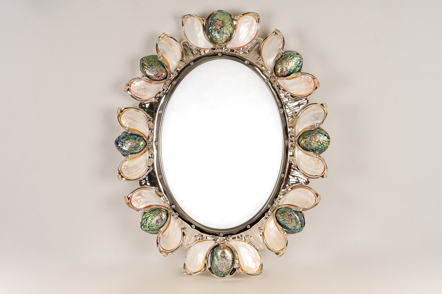 Mirror with Pearl Oyster and Ormer Shell