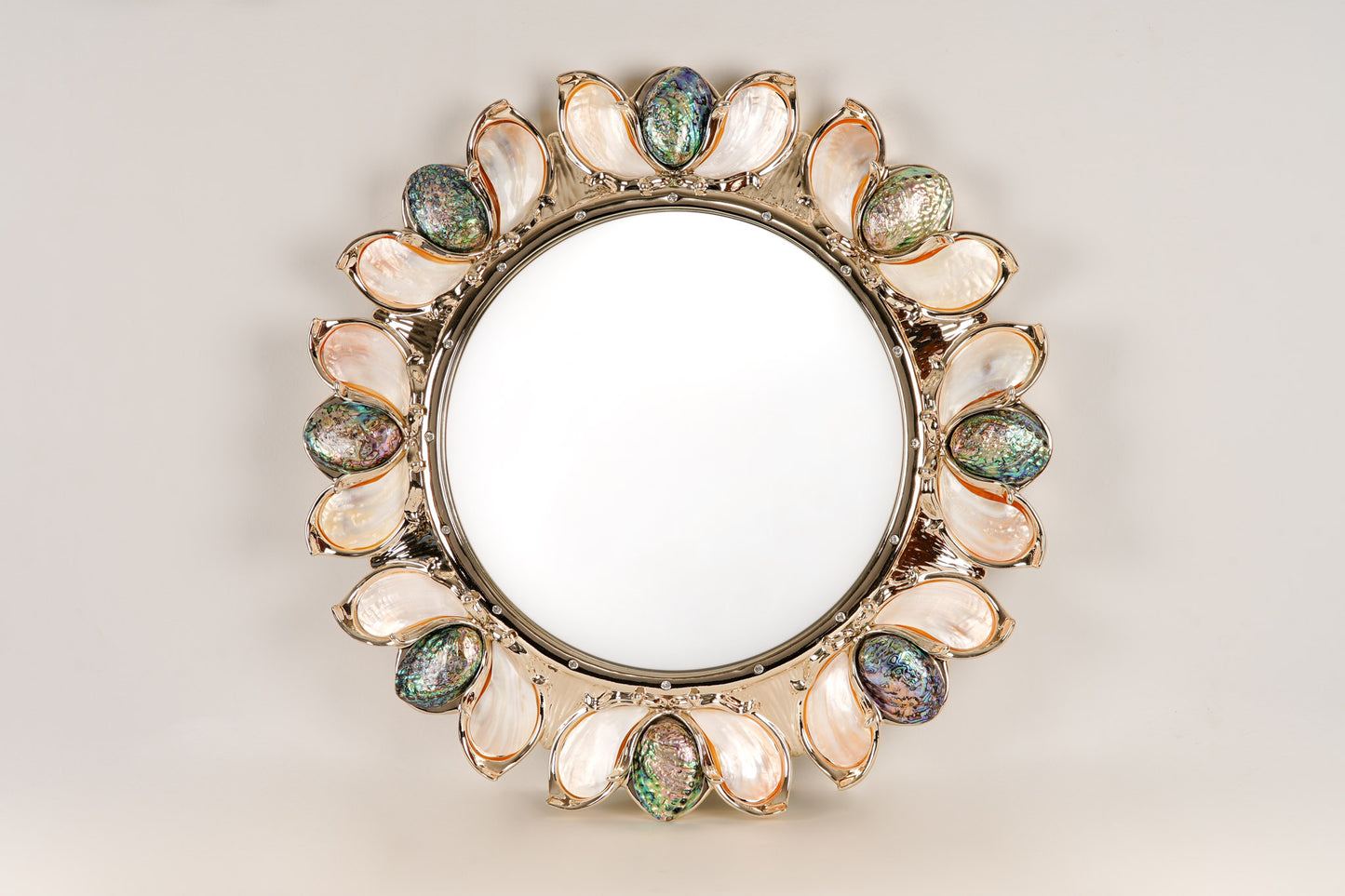 Mirror with Pearl Oyster and Ormer Shell