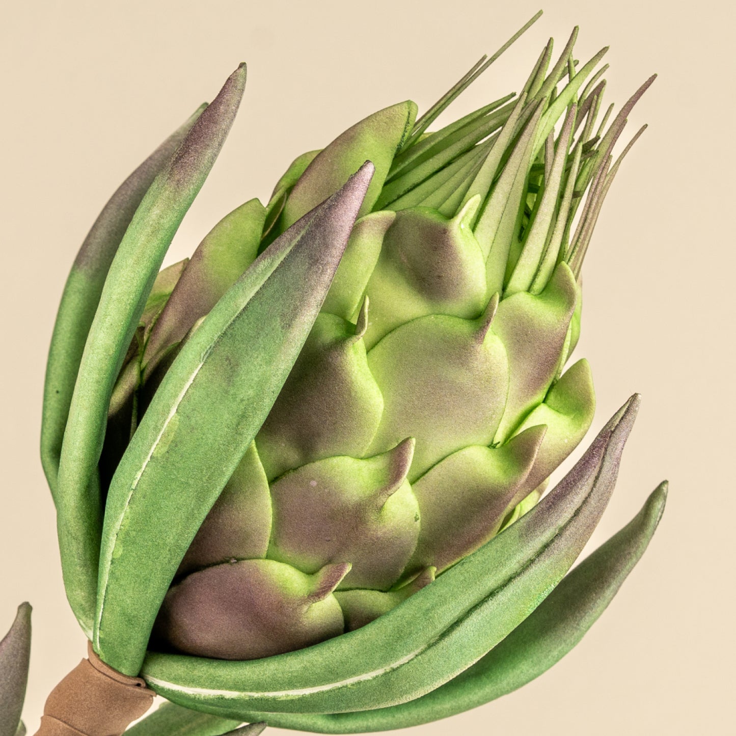 Artichoke Faux Foam Flower (Purple & Green)