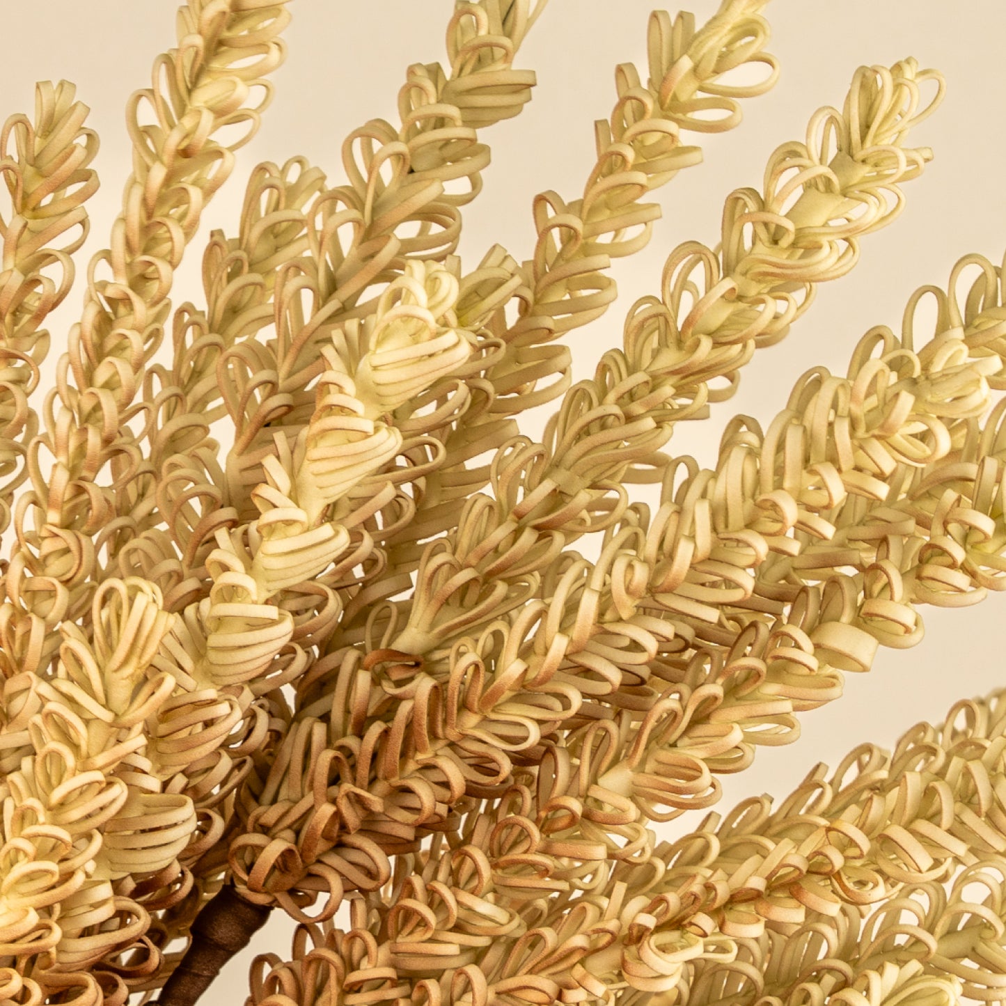 Pampas Reed Stem Faux Foam Flower (Yellow & Brown)