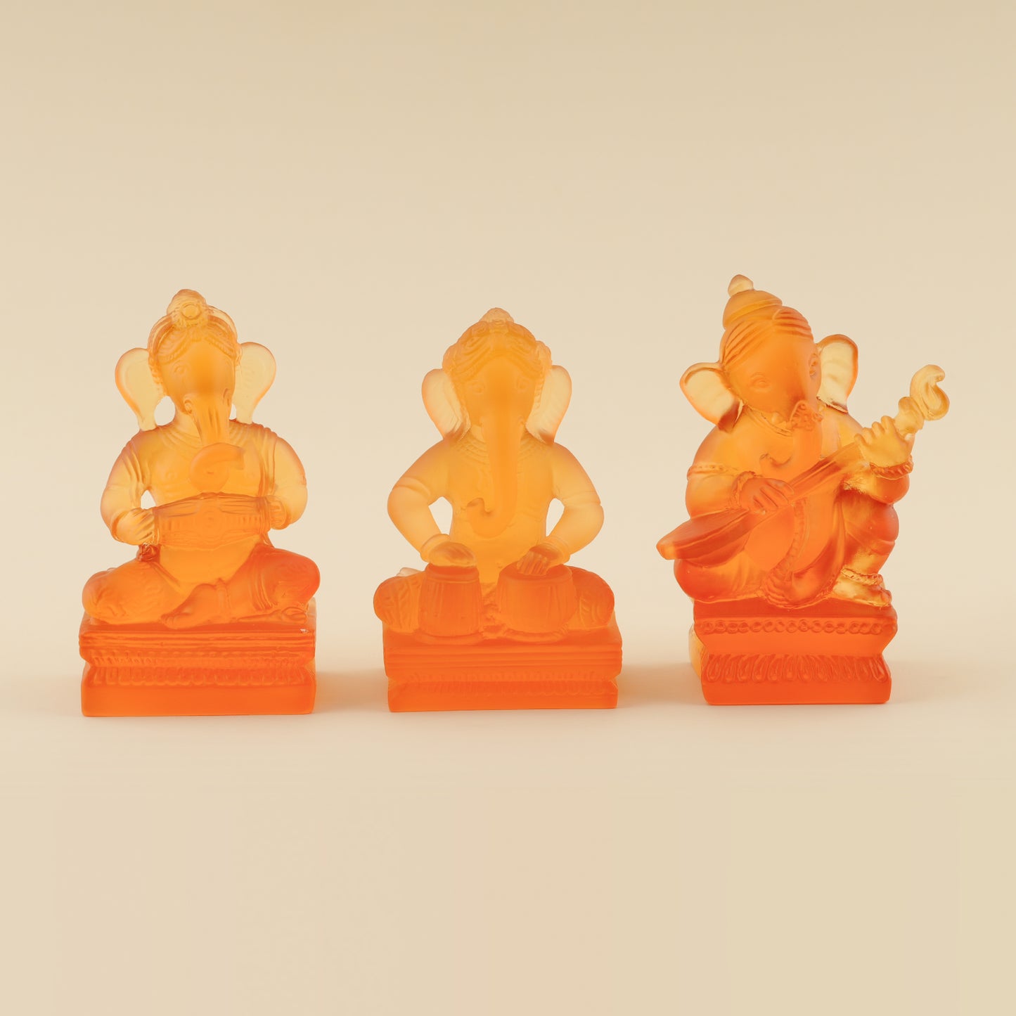 Ganesh Crystal Figure (set of 3)