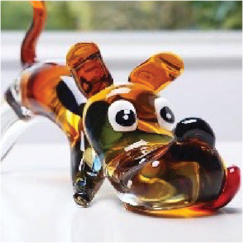 Handmade Crystal Dog
