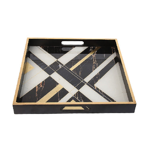 White and Black Tray