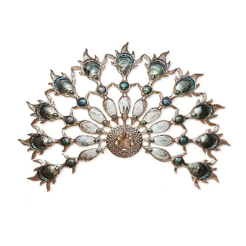 Peacock Wall Decor with Margaritifera