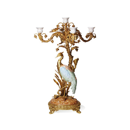 Crane Bird 5 heads Candle Holder
