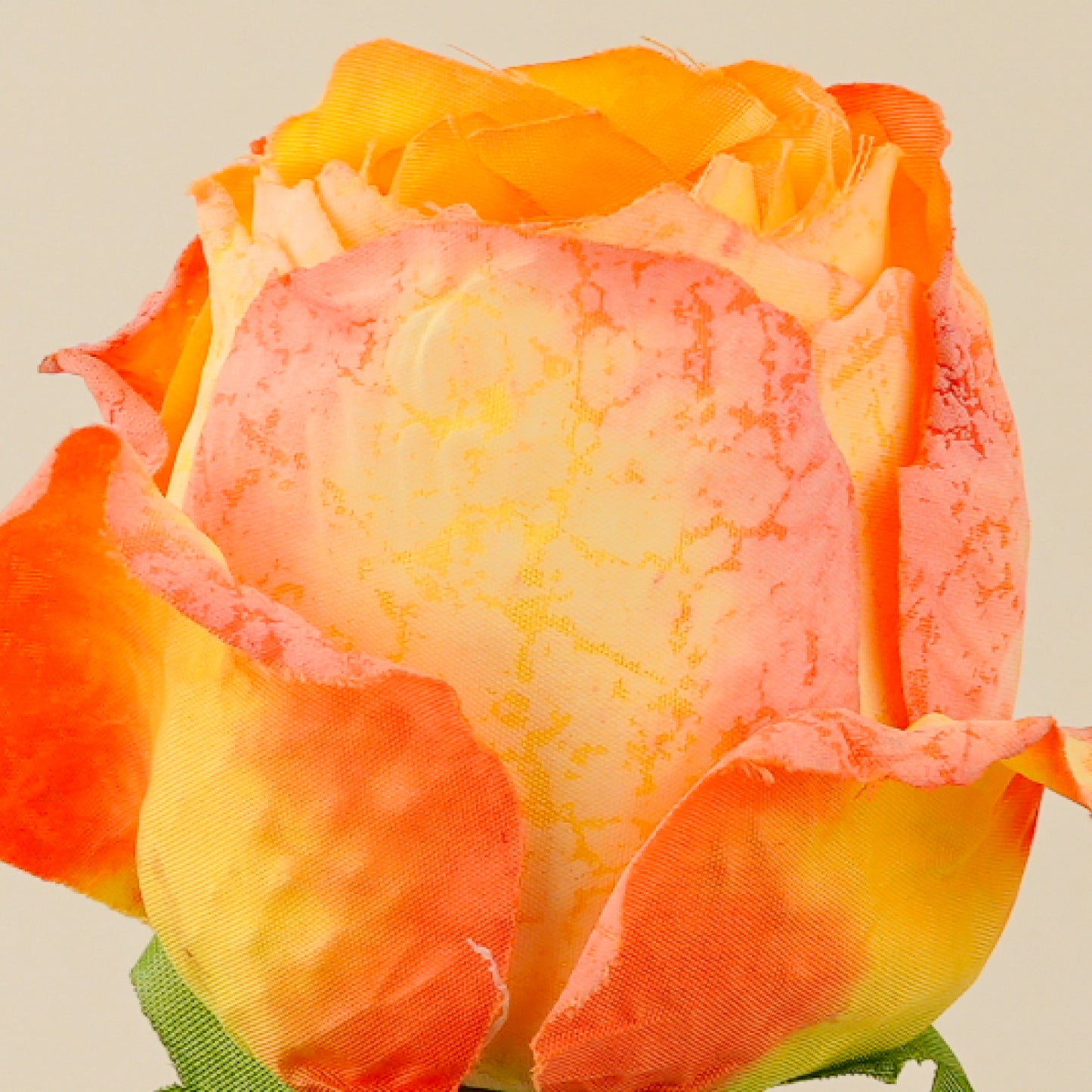 Artificial Hand-Rolled Edge Rose (Orange)