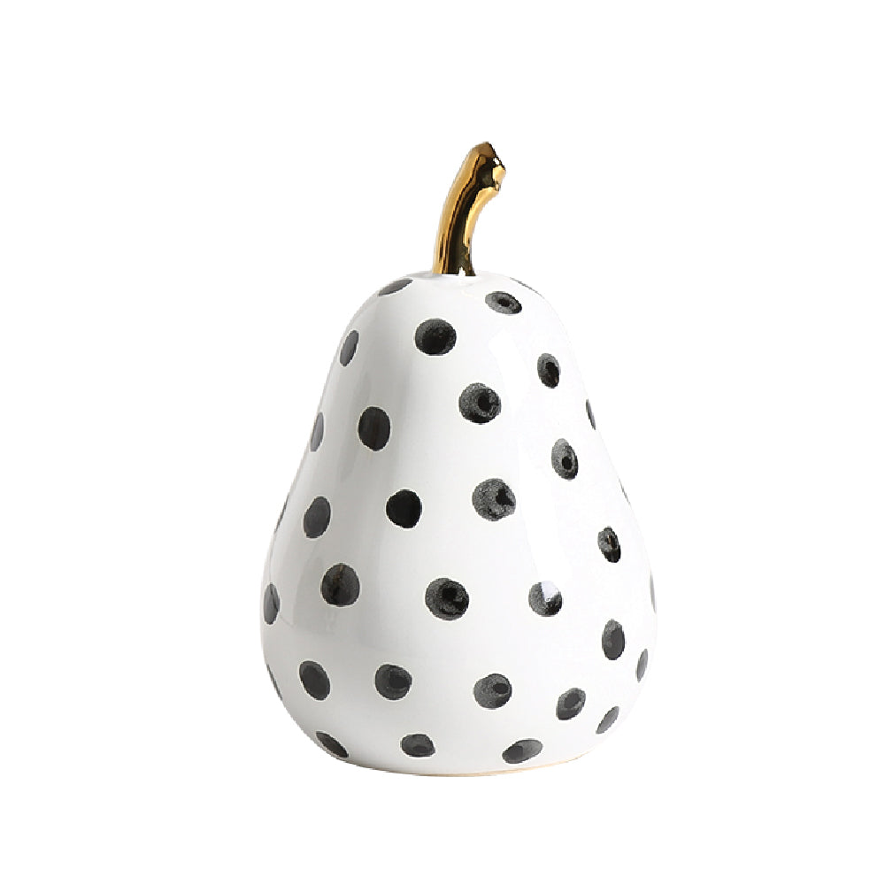 Polka Dot Porcelain Pear