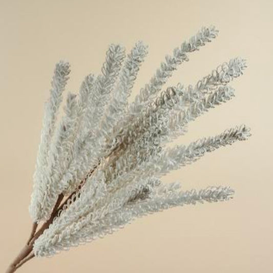 Pampas Reed Stem Faux Foam Flower (Grey & White)