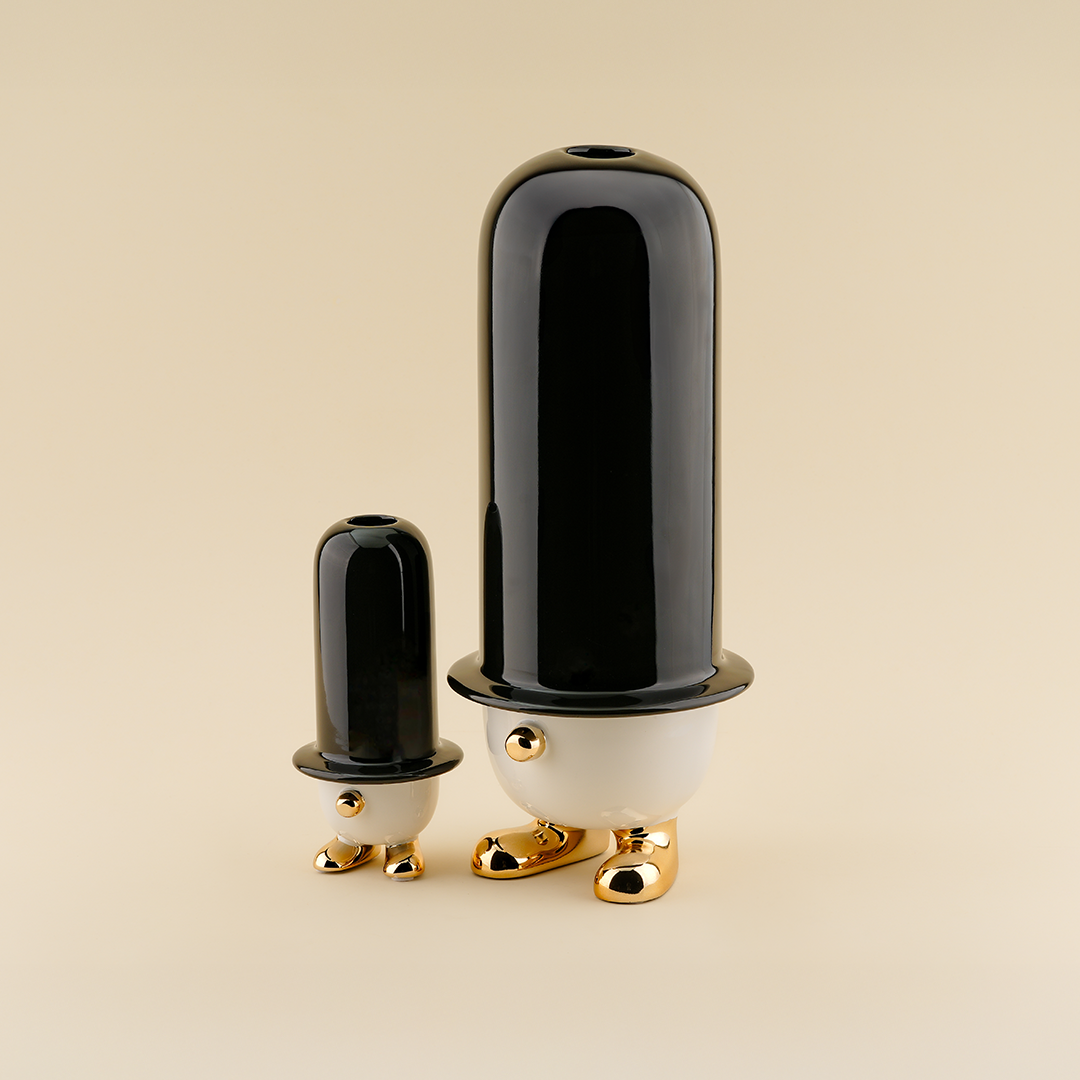 Long Cap Candlestick Vase