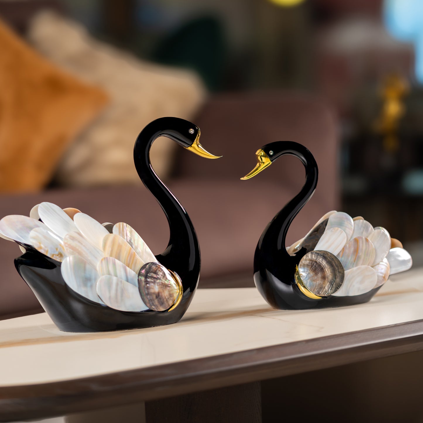 Swan Ornaments (Black)