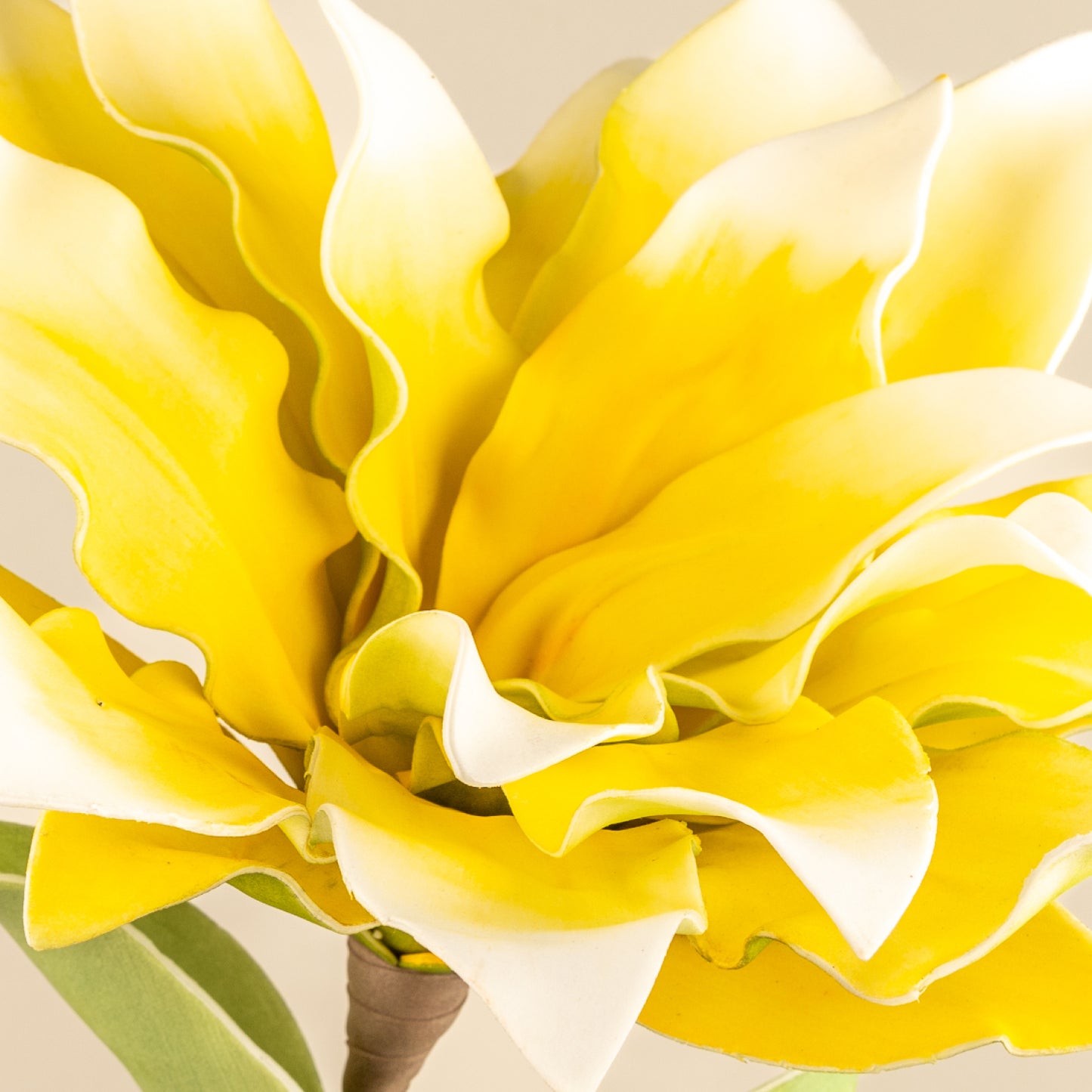 Mountain Ebony Faux Foam Flower (Cream & Yellow)