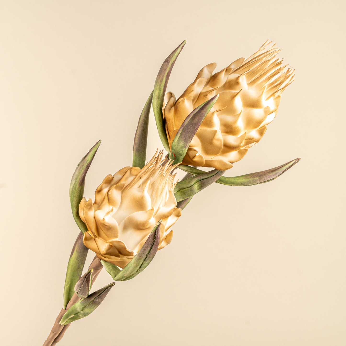 Artichoke Faux Foam Flower (Mustard)