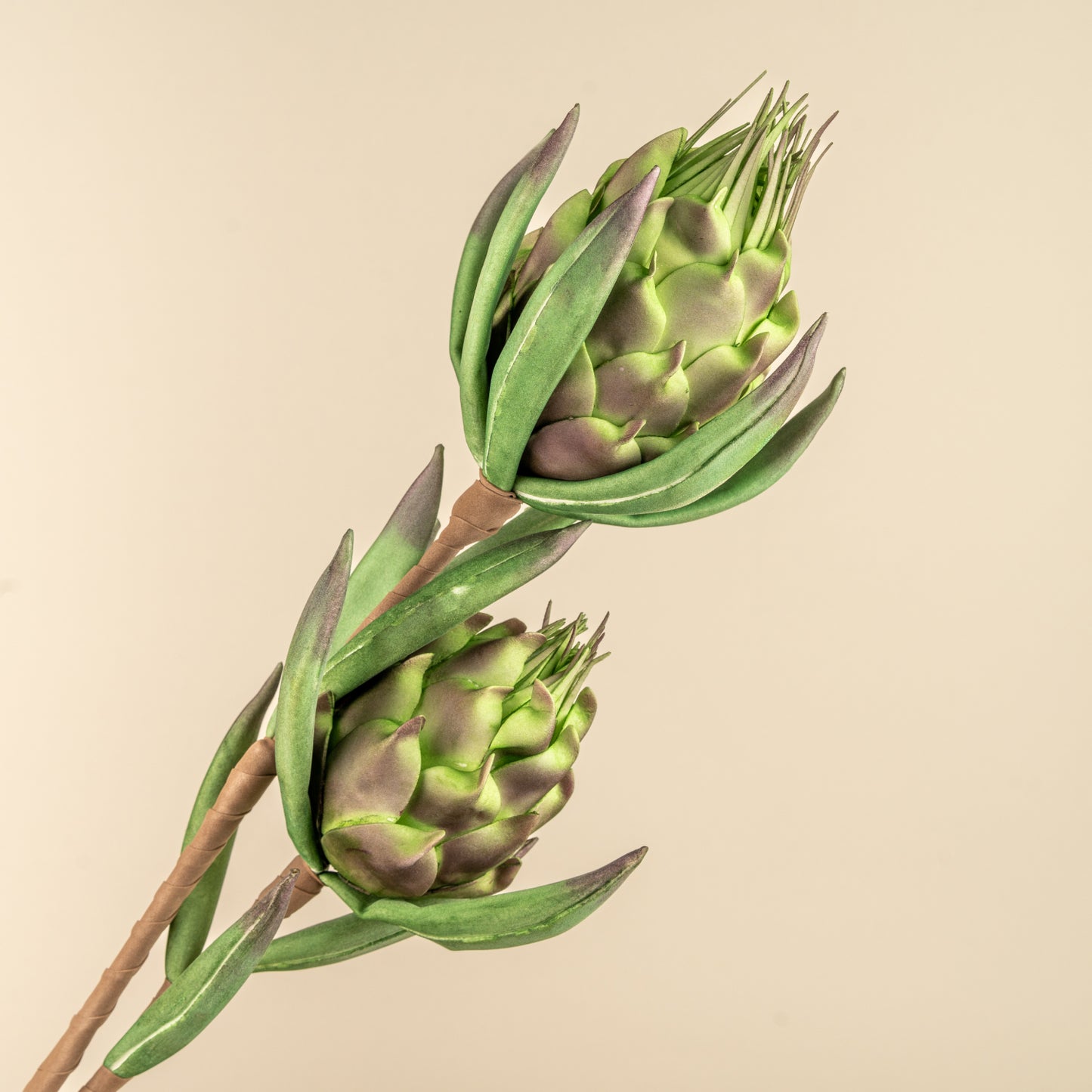 Artichoke Faux Foam Flower (Purple & Green)