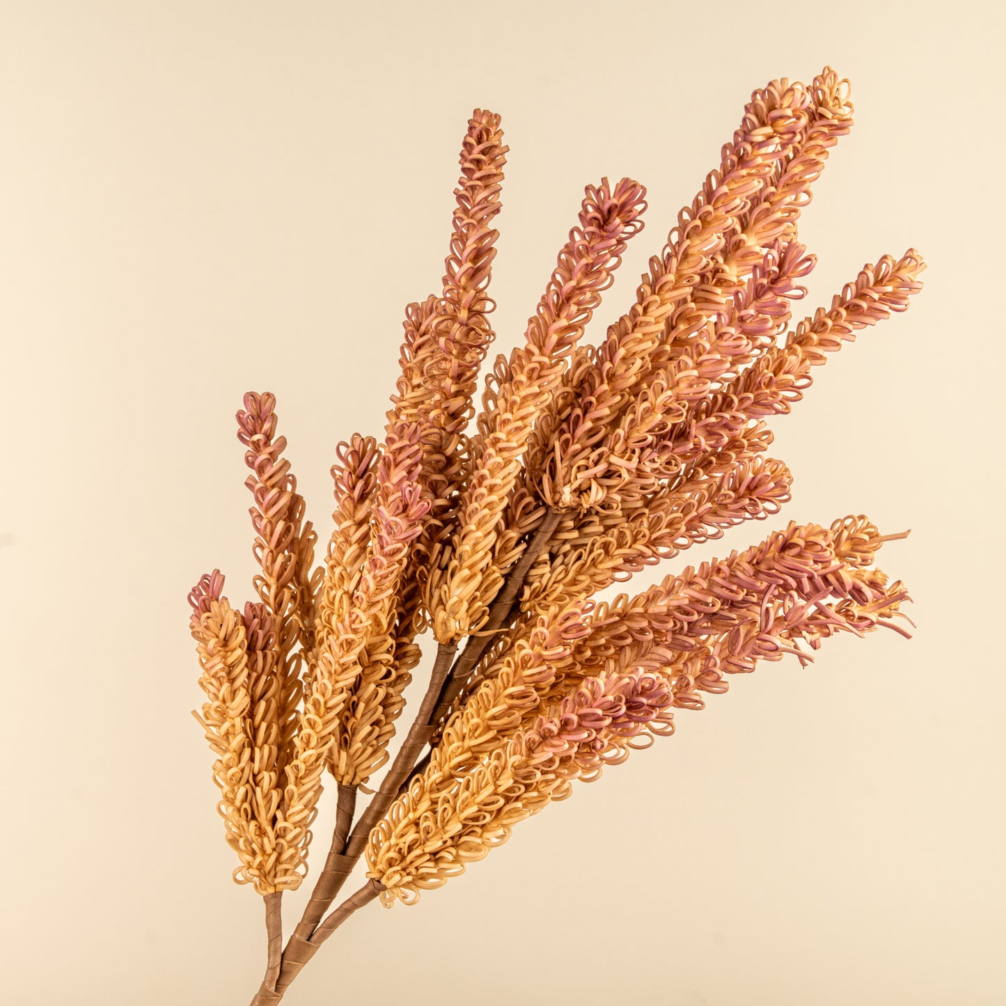 Pampas Reed Stem Faux Foam Flower (Red & Brown)