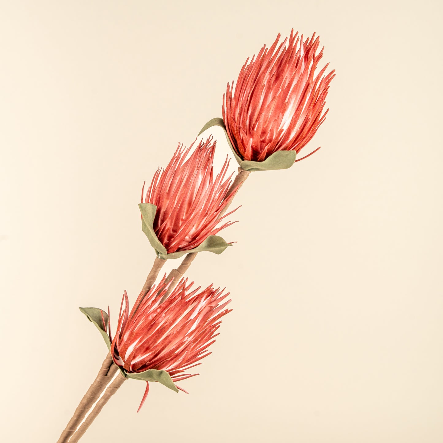 Full Moon Protea Faux Foam Flower (Red)