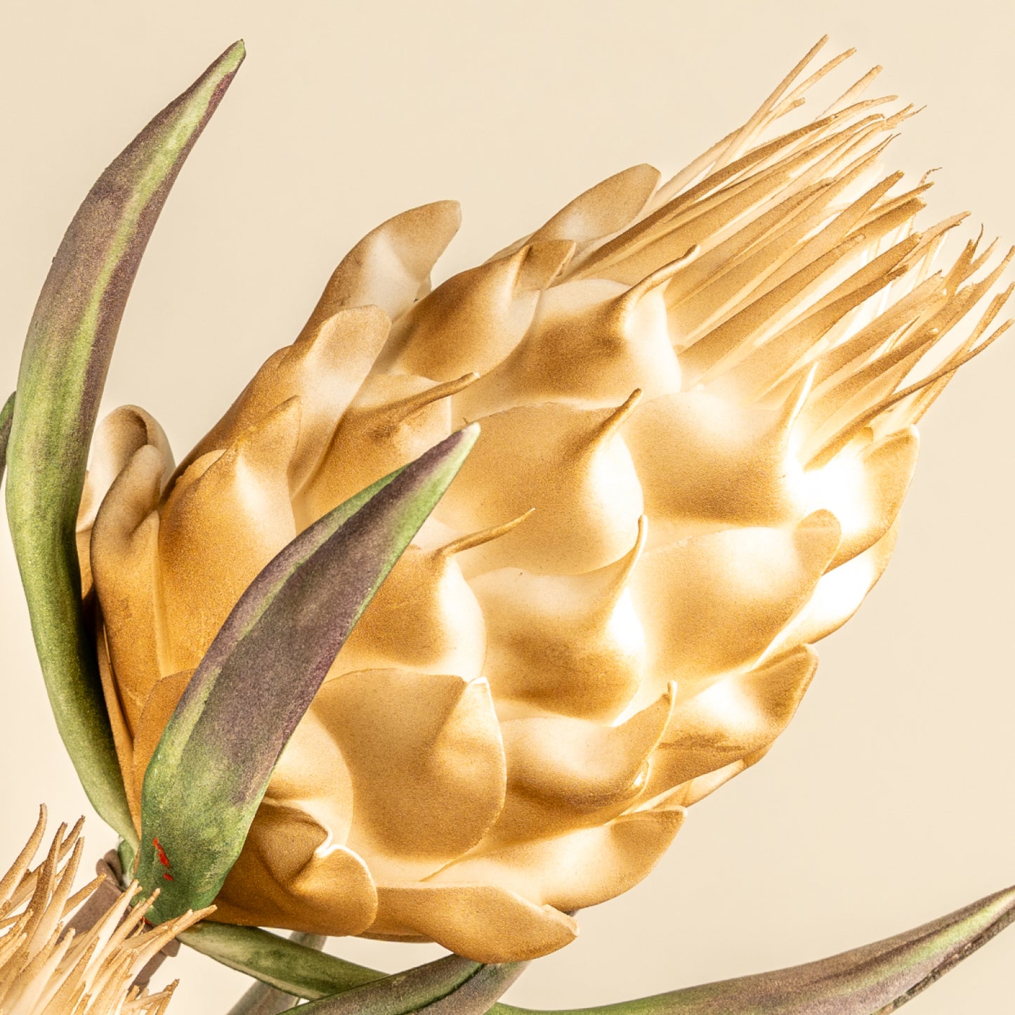 Artichoke Faux Foam Flower (Mustard)