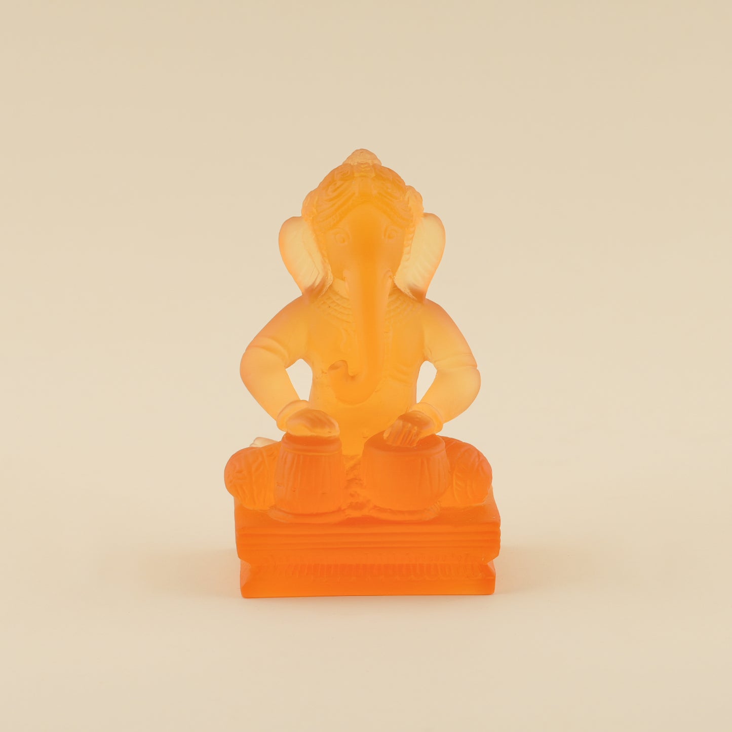 Ganesh Crystal Figure (Dhol Drum)