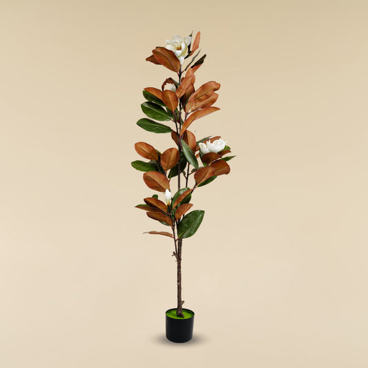 Artificial Magnolia Tree (Brown Leaf - 10 branches)