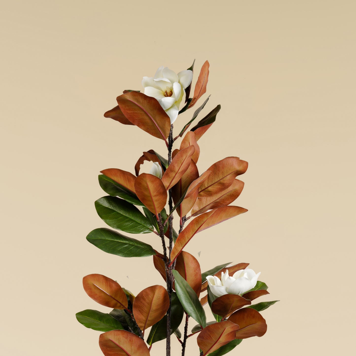 Artificial Magnolia Tree (Brown Leaf - 10 branches)