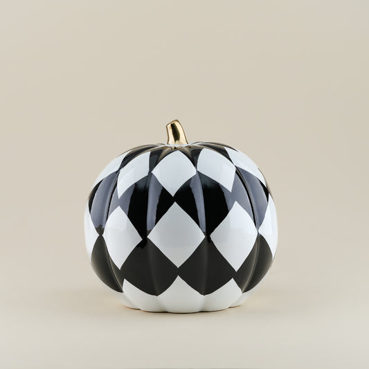 Checkflag Porcelain Pumpkin