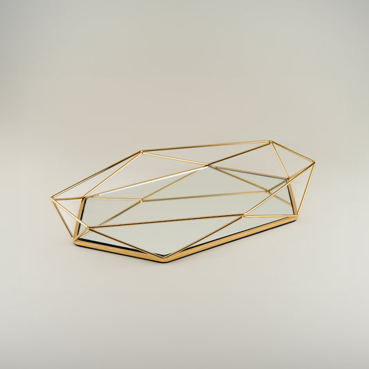 Golden Geometric Tray