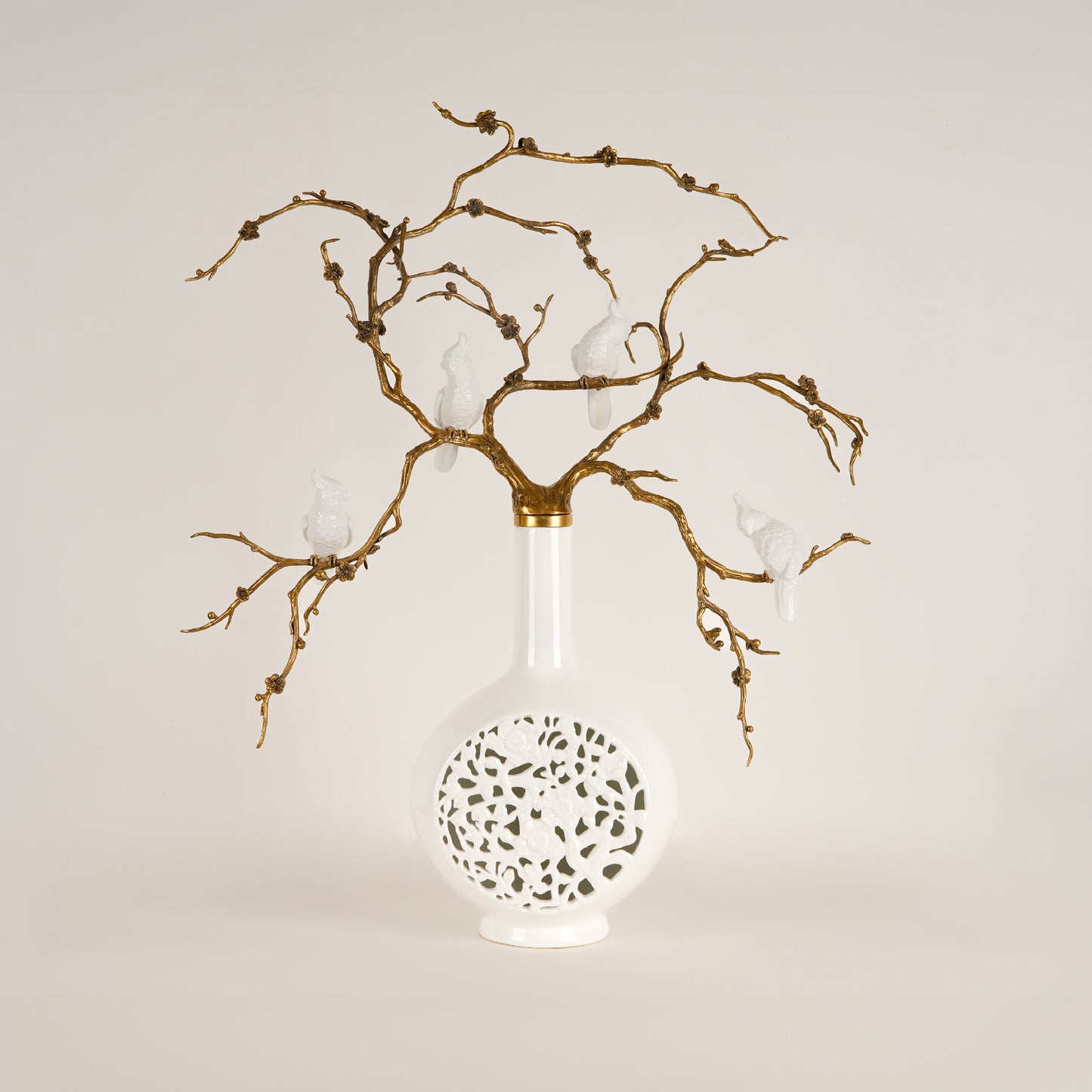 Singing Bird Vase (White)